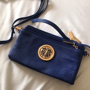 Crossbody blue purse